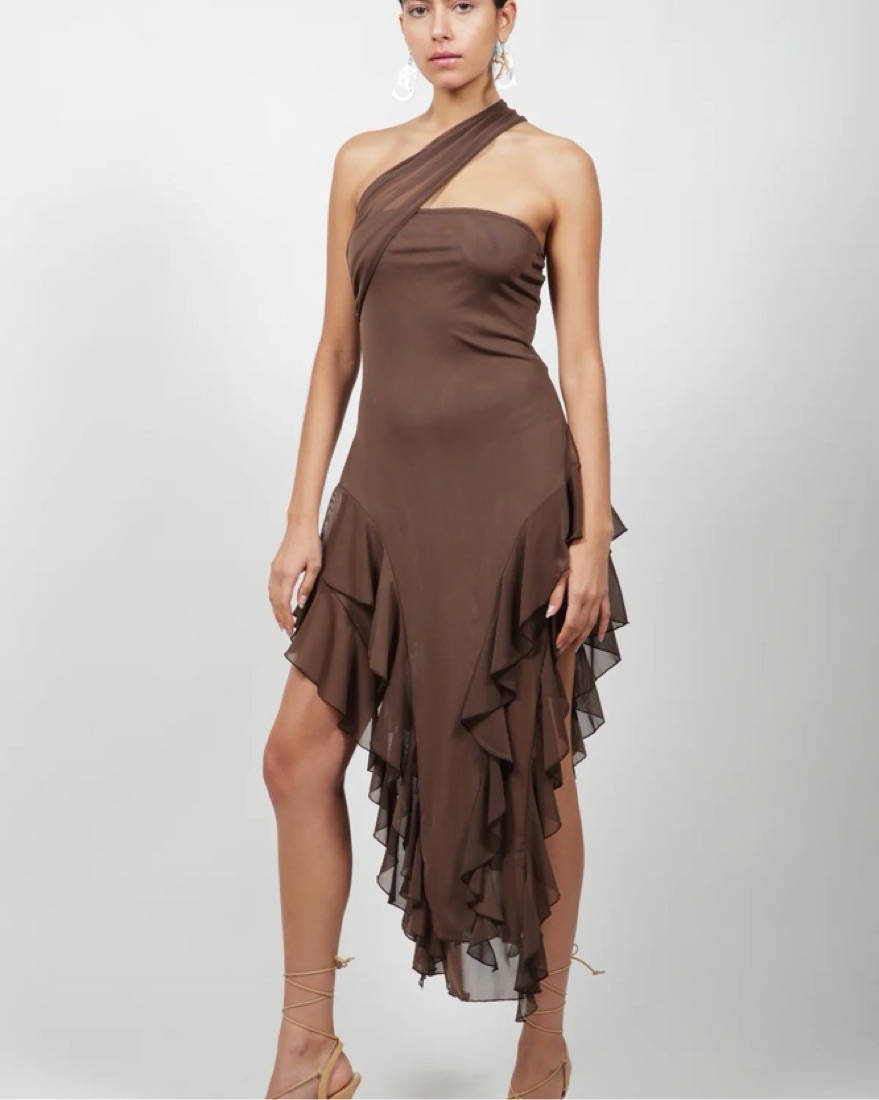 brown dresses revolve Rose Gold Sparkly Bridesmaid Dresses Sequins Lace One Shoulder BD096 US16 / Navy Blue