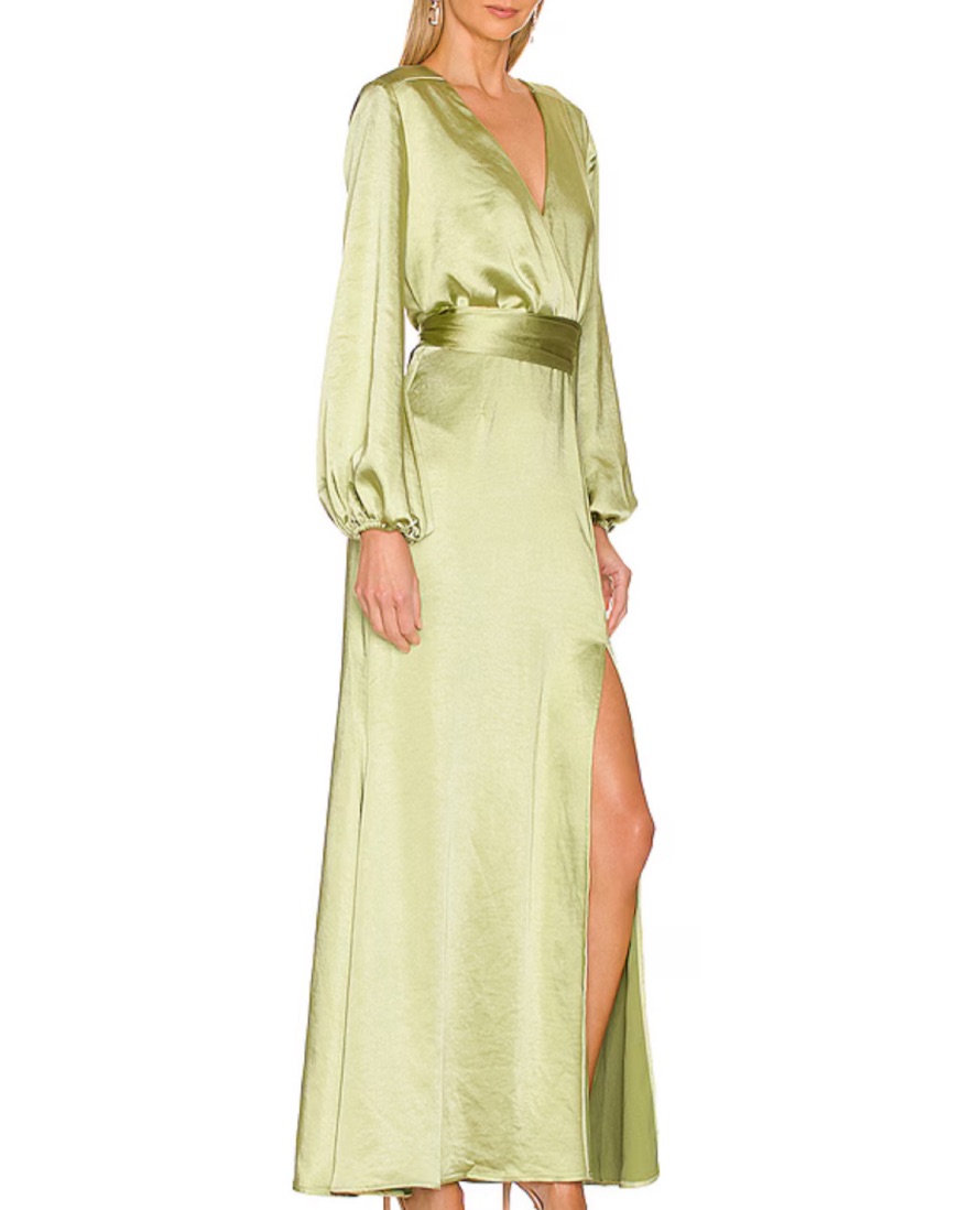 jersey wrap maxi dress Ruffled Faux Wrap Maxi Dress X-Large