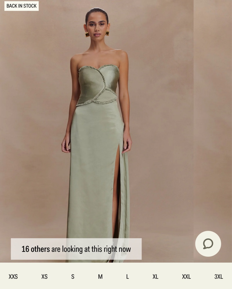 chinese dress ladies Larissa Satin Maxi Dress with Ruched Petals main image 0