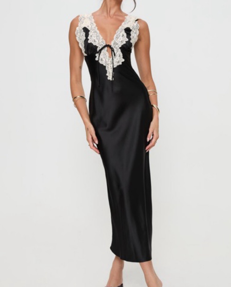 chinese dress ladies Aphrodyte Lace Maxi Dress | Navy | Womens