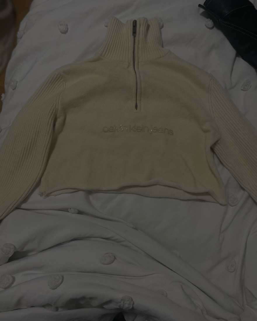 cropped quarter zip sweater  - Image 2