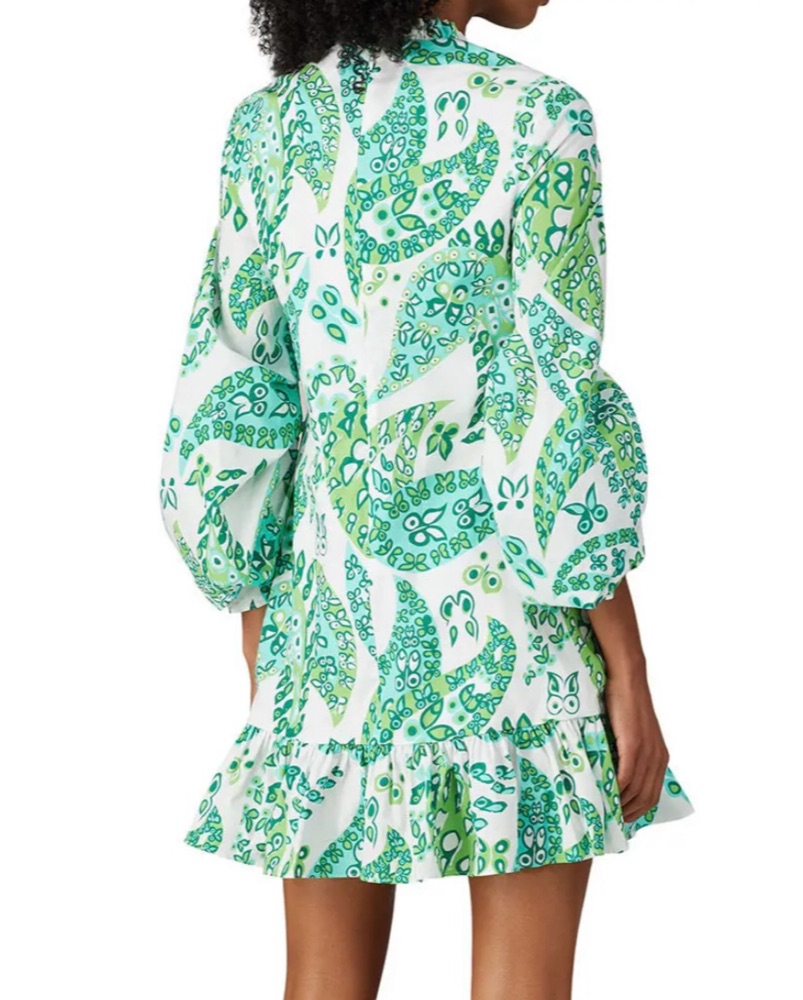 green emerald velvet dress Teresa Green Floral Short Dress | Women's Clothing main image 1