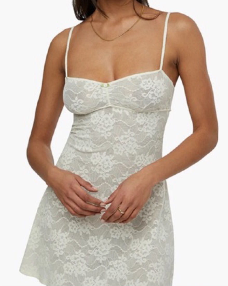 We Wore What Lace Mini Dress by WeWoreWhat - Pickle
