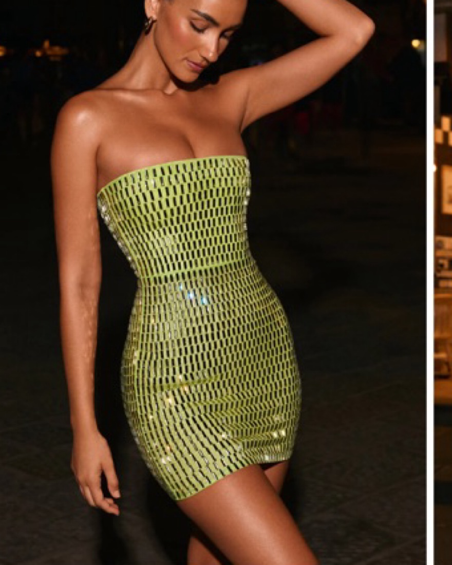 Neon Yellow Bodycon Mini Dress by Oh Polly - Pickle