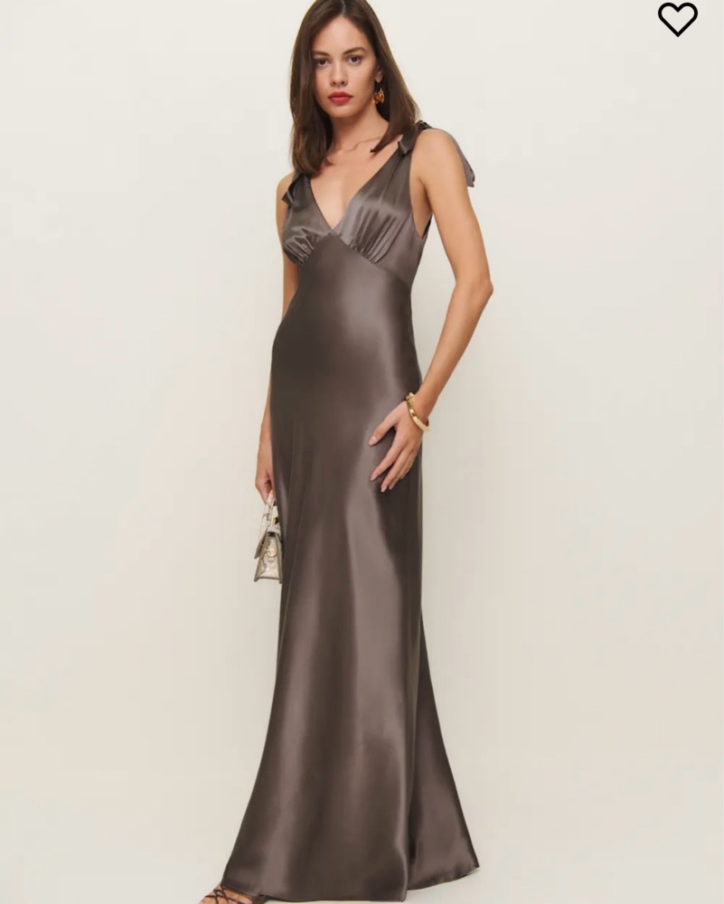 Reformation Pernille Satin Evening Gown by Reformation - Pickle