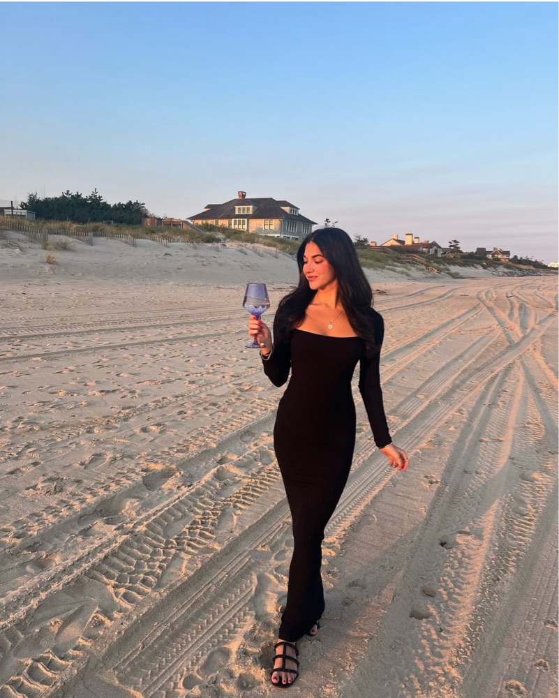 Skims Long Sleeve Black Dress by Skims - Pickle