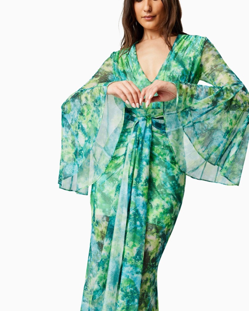 Vibrant Tie-Dye Maxi Dress - Image 1