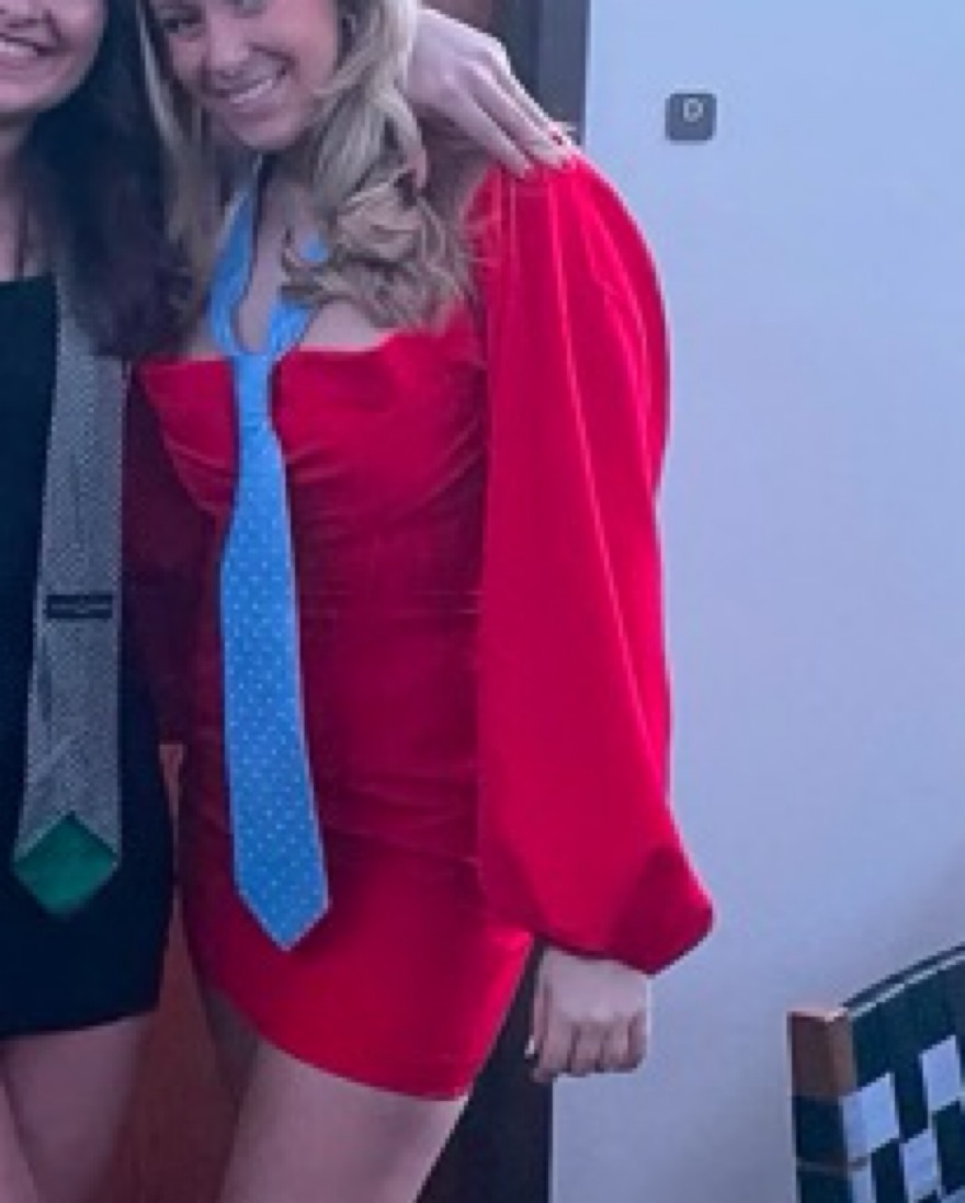 Red Long Sleeve Dress - Image 3