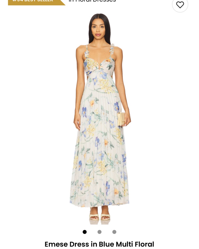 chinese dress ladies Bayley Floral Pleated Maxi Dress main image 1
