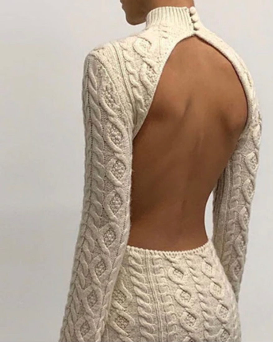 Danielle Guizio Knit Backless Dress by Danielle Guizio - Pickle