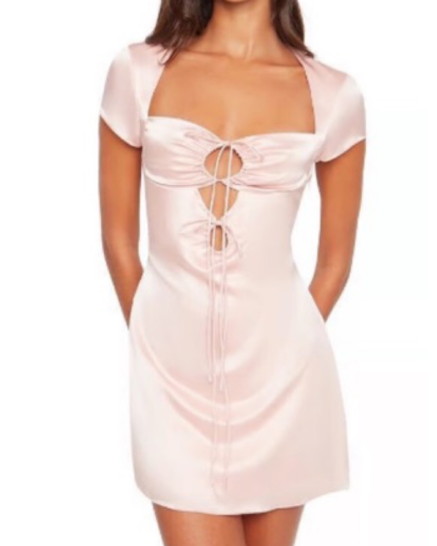 knee length dresses for ladies Noire Mini Dress – Guizio main image 1