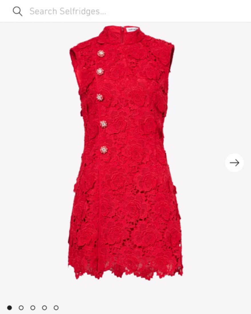 Self Portrait Red Lace Mini Dress Size 4 by Self Portrait - Pickle