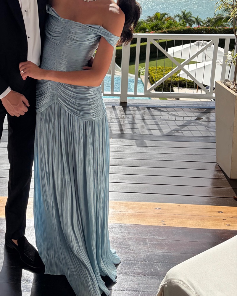 green emerald velvet dress DRAPED TAFFETA WITH BALL SKIRT GOWN – MARMAR HALIM FASHION DESIGN LLC main image 1