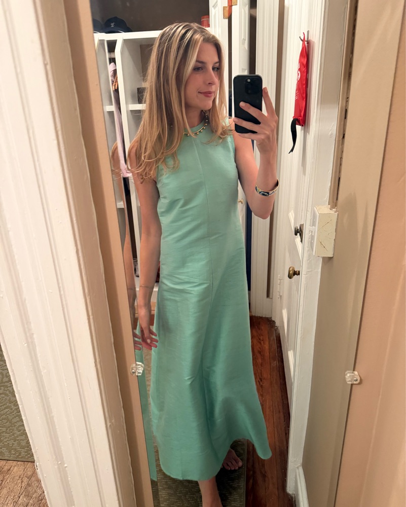 slim fit dress slacks Mint Green Reign Midi Dress