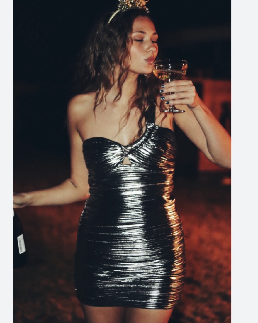 Silver Party Mini Dress - Image 5