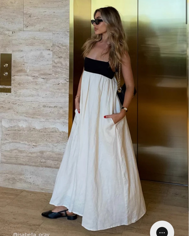 knee length dresses for ladies Tayla Linen Maxi Dress