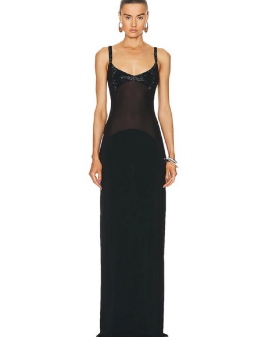Sheer Panel Black Gown - XS/S Helsa - Image 4