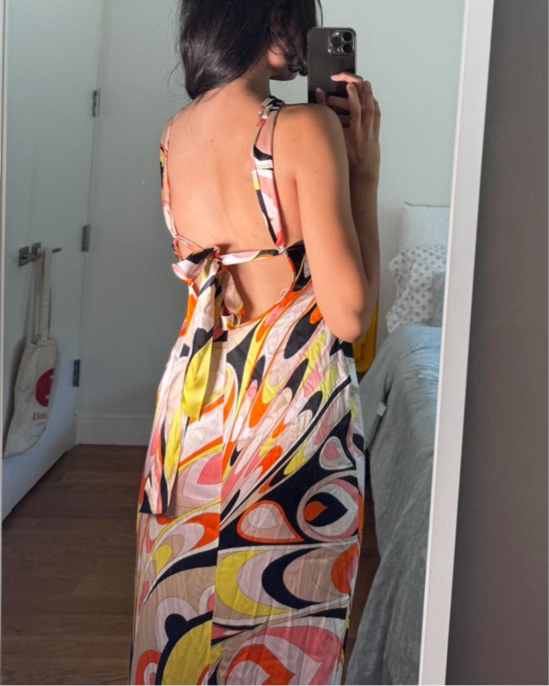 chinese dress ladies Emilio Pucci Psychedelic Sheer Mesh Maxi Dress main image 0