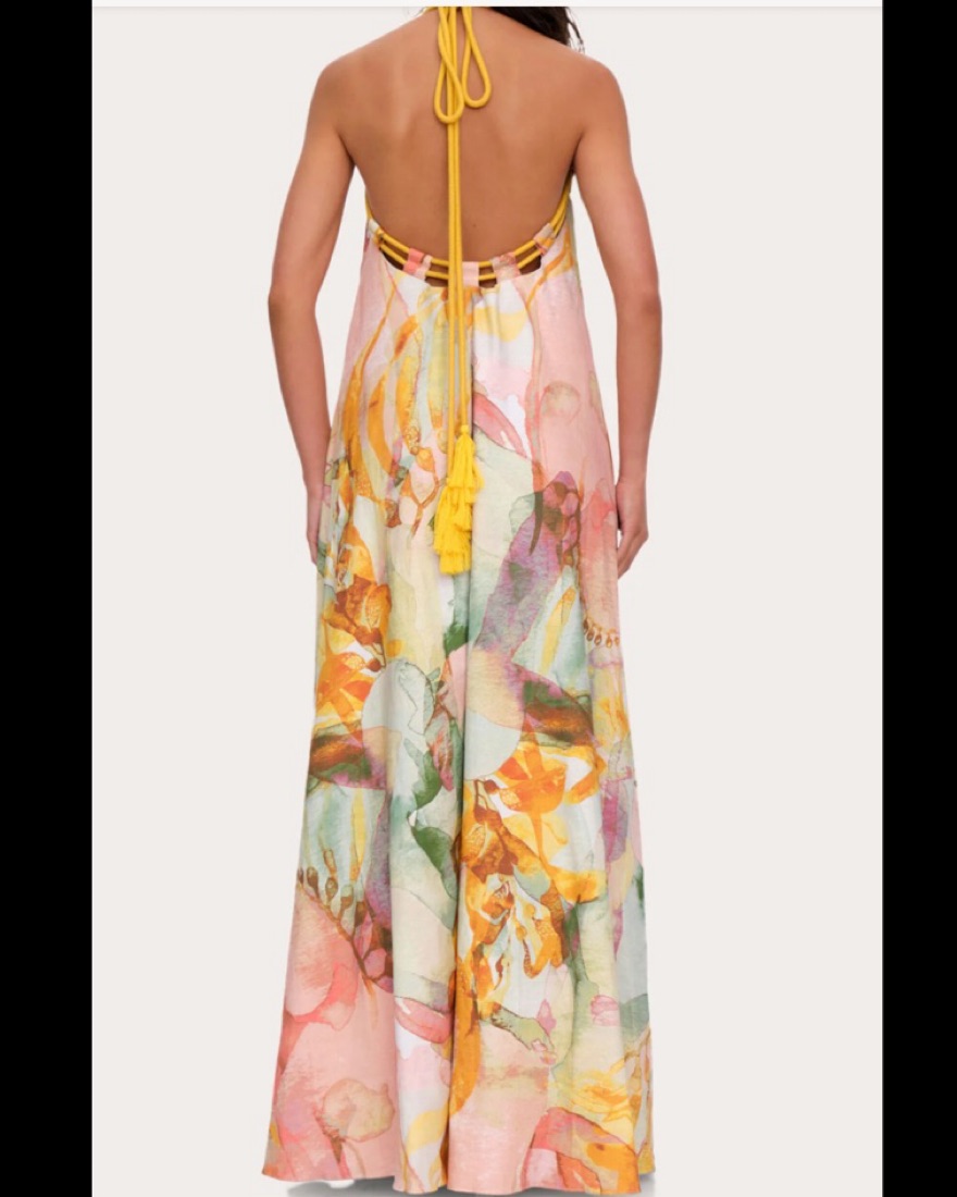Andrea Iyah Printed Colorful Maxi Dress by andrea iyamah - Pickle
