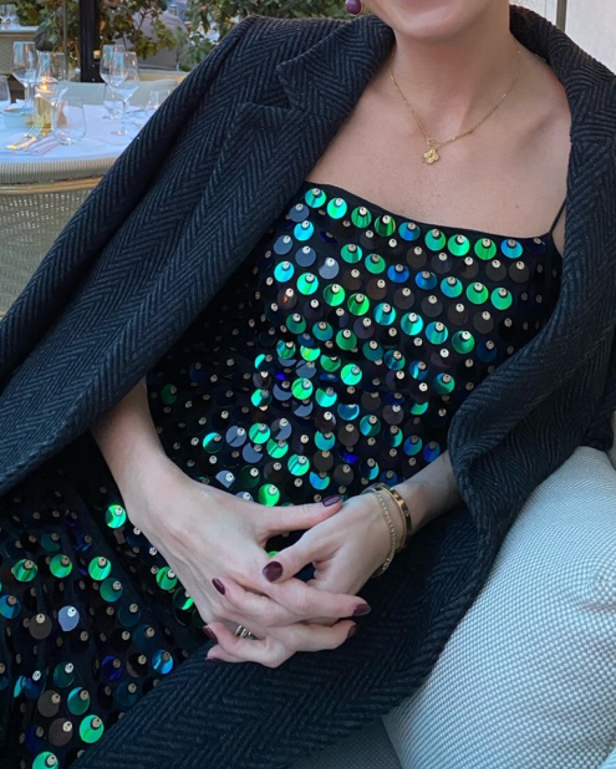 slim fit dress slacks Mermaid Sweetheart Long Sleeve Green Sequin Dress main image 0