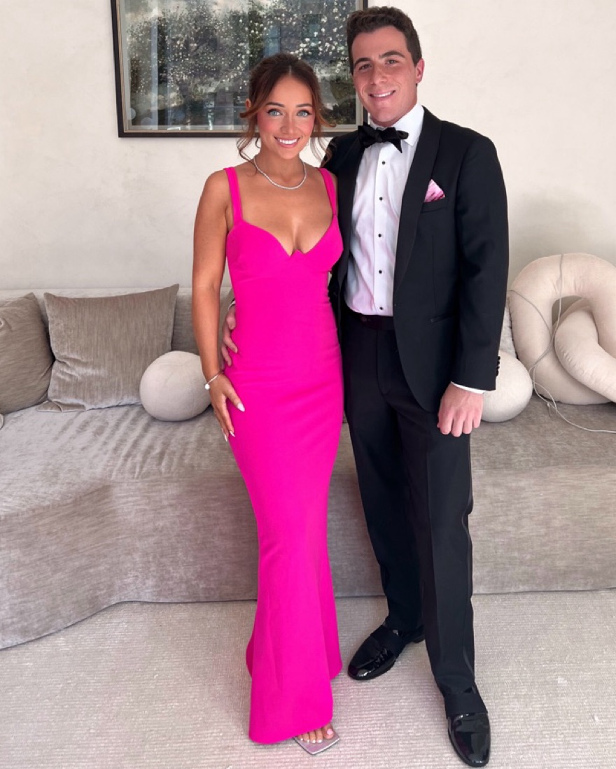 strapless open back dress Straps Layered Tulle Hot Pink Long Prom Dress Party Dress PSK627 US16 / Custom Color