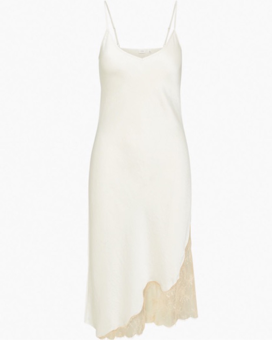 Wilfred- Sonnet Satin Dress(white/cream) by Wilfred - Pickle