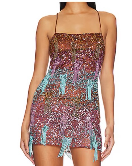 knee length dresses for ladies Bronze Barbie Metallic Mini Dress | Bronze Dress main image 0