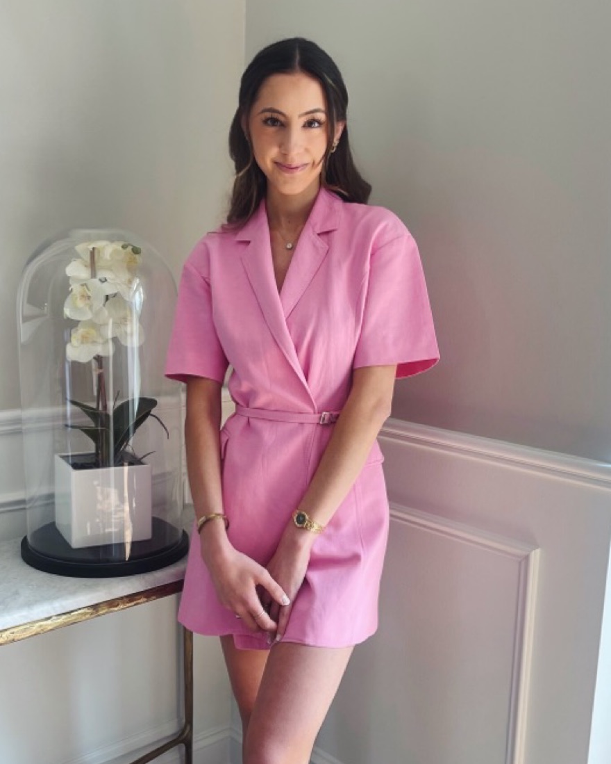 white christmas dresses Zara - Double Breasted Blazer Dress With Chain - Off White main image 1
