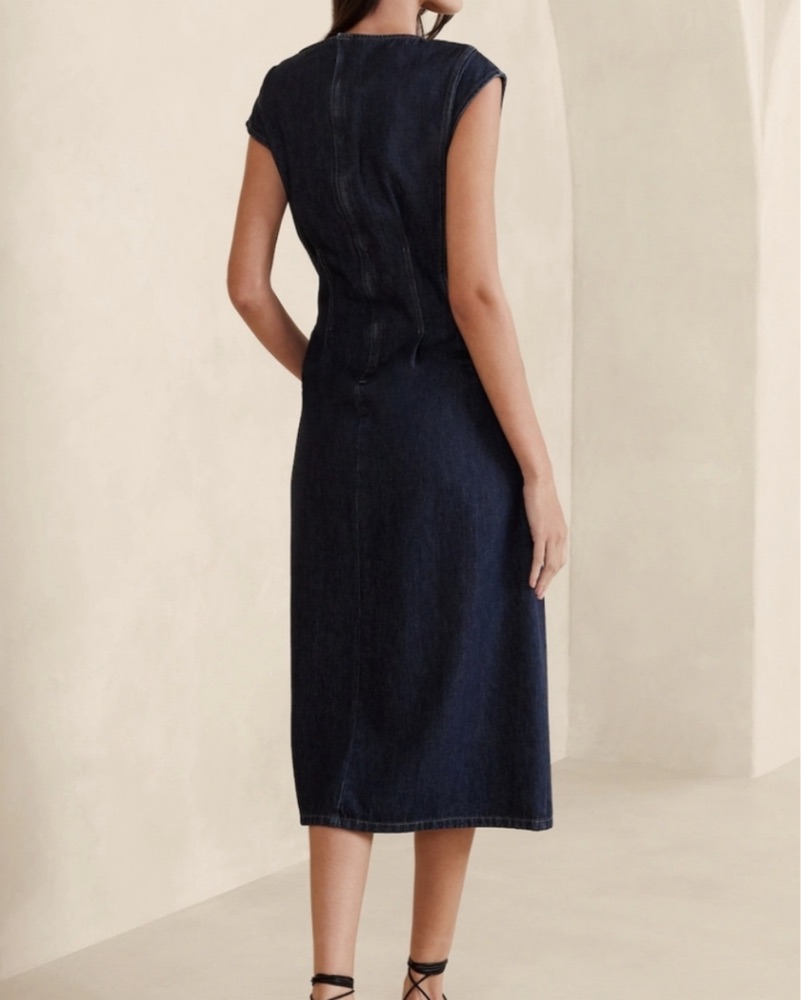 white christmas dresses Banana Republic Denim Shift Dress Dark Wash main image 0