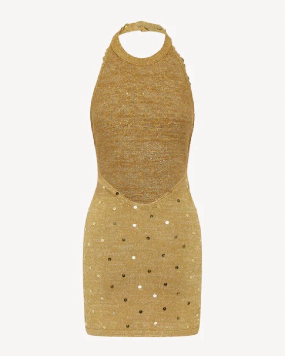 Asta Resort Alex Gold Sequin Mini Dress by Asta Resort - Pickle