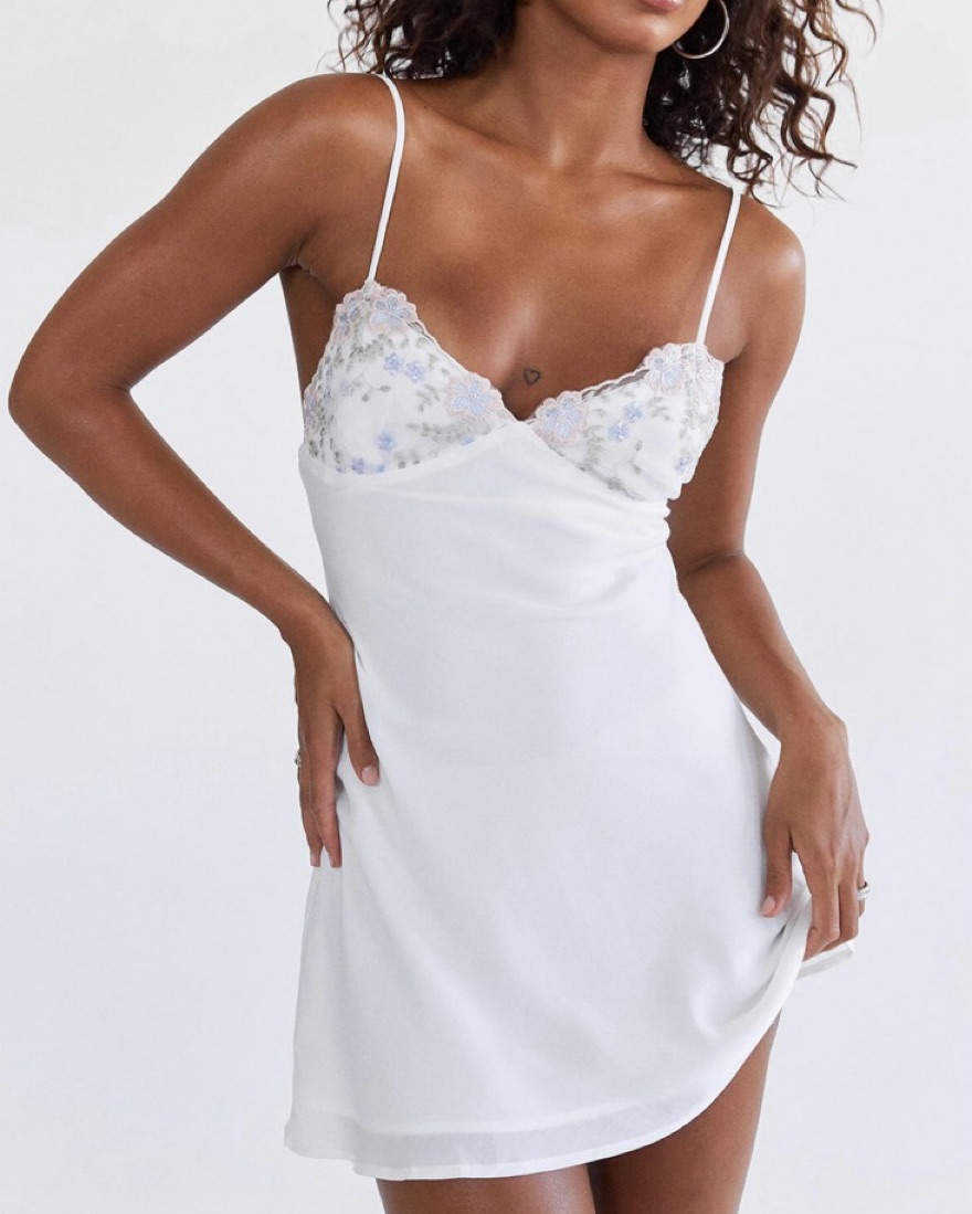 Princess Polly White Satin Mini Dress by Princess Polly - Pickle