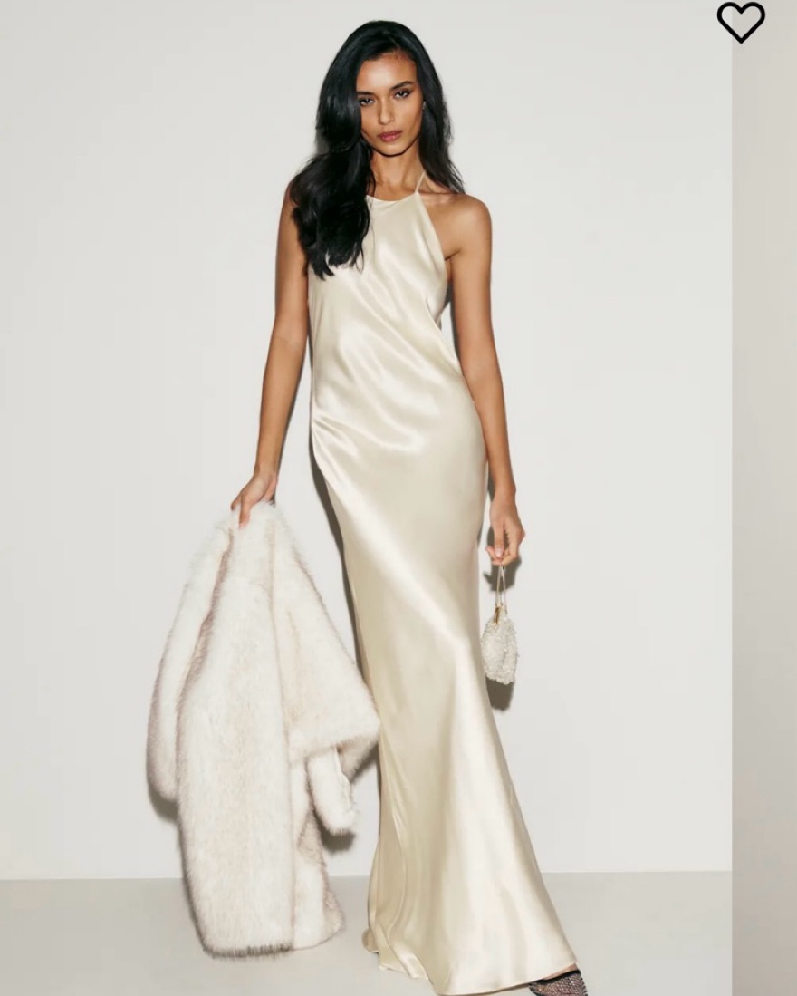 Reformation White silk Dress Bridal  - Image 1