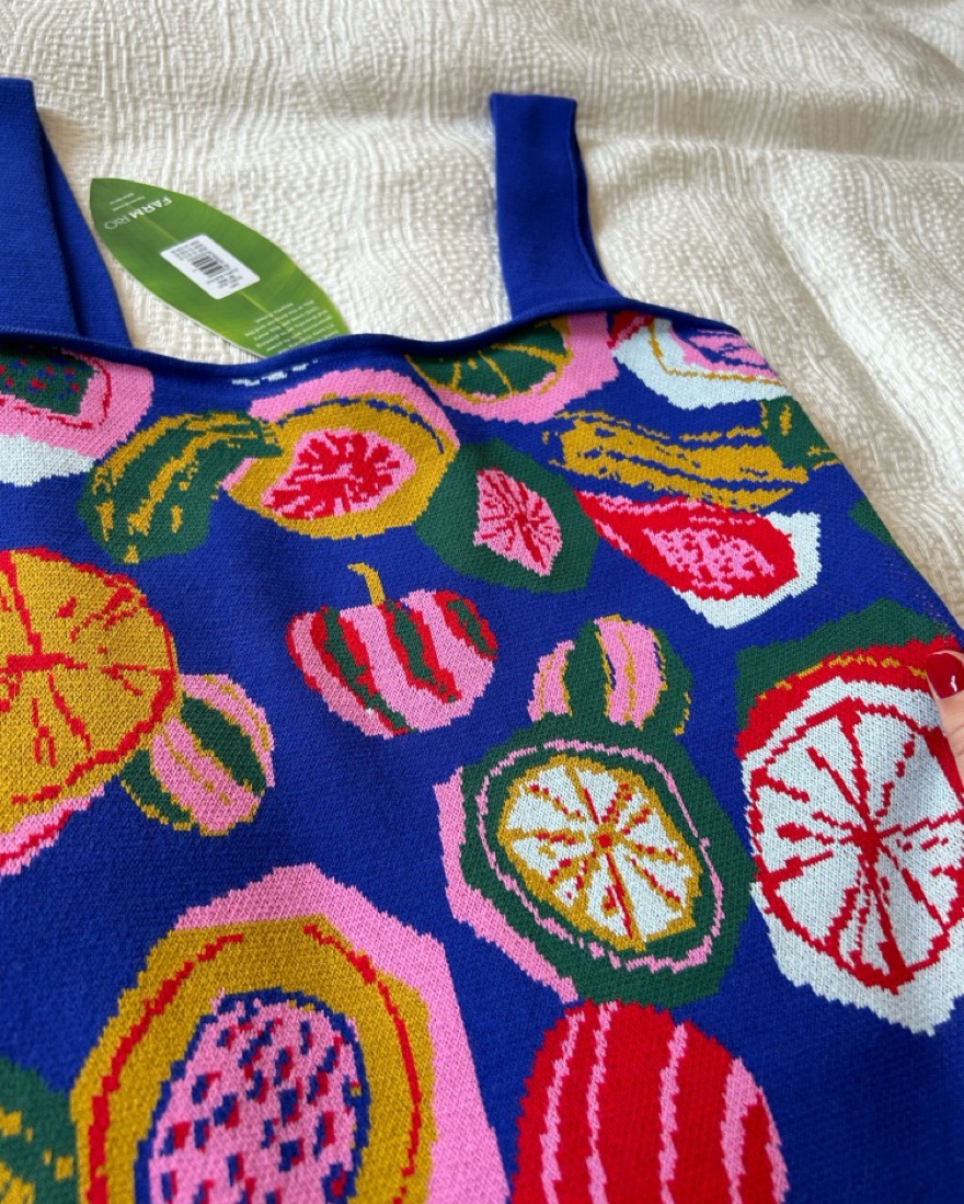 Farm Rio Bright Knit Salad Midi Dress - Image 4