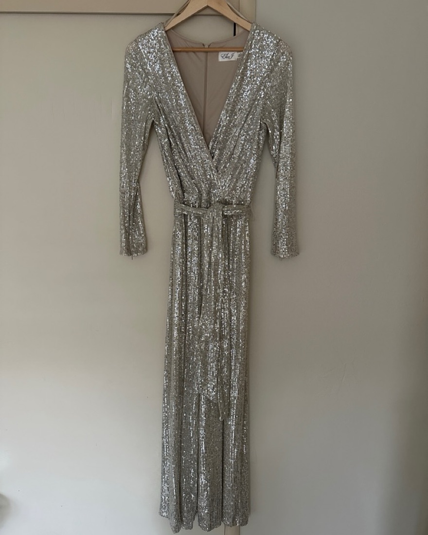 Eliza J Sequin Wrap Jumpsuit - Image 2