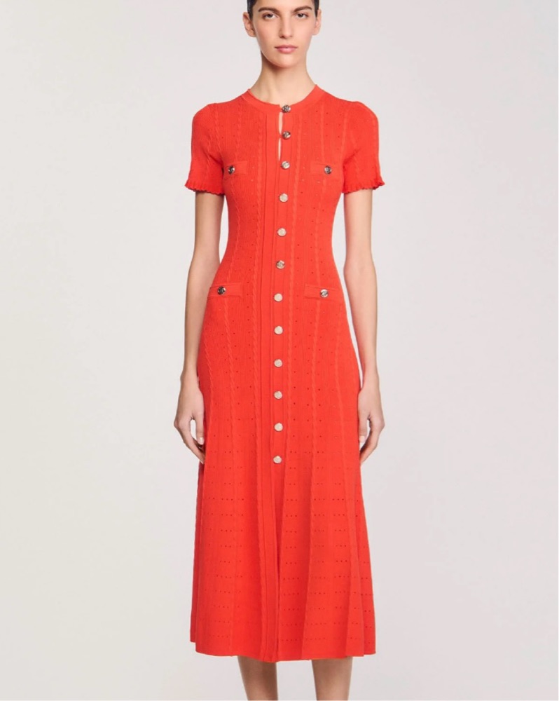 strapless open back dress Cora Orange Tie Back Mini Dress - US 16 main image 0