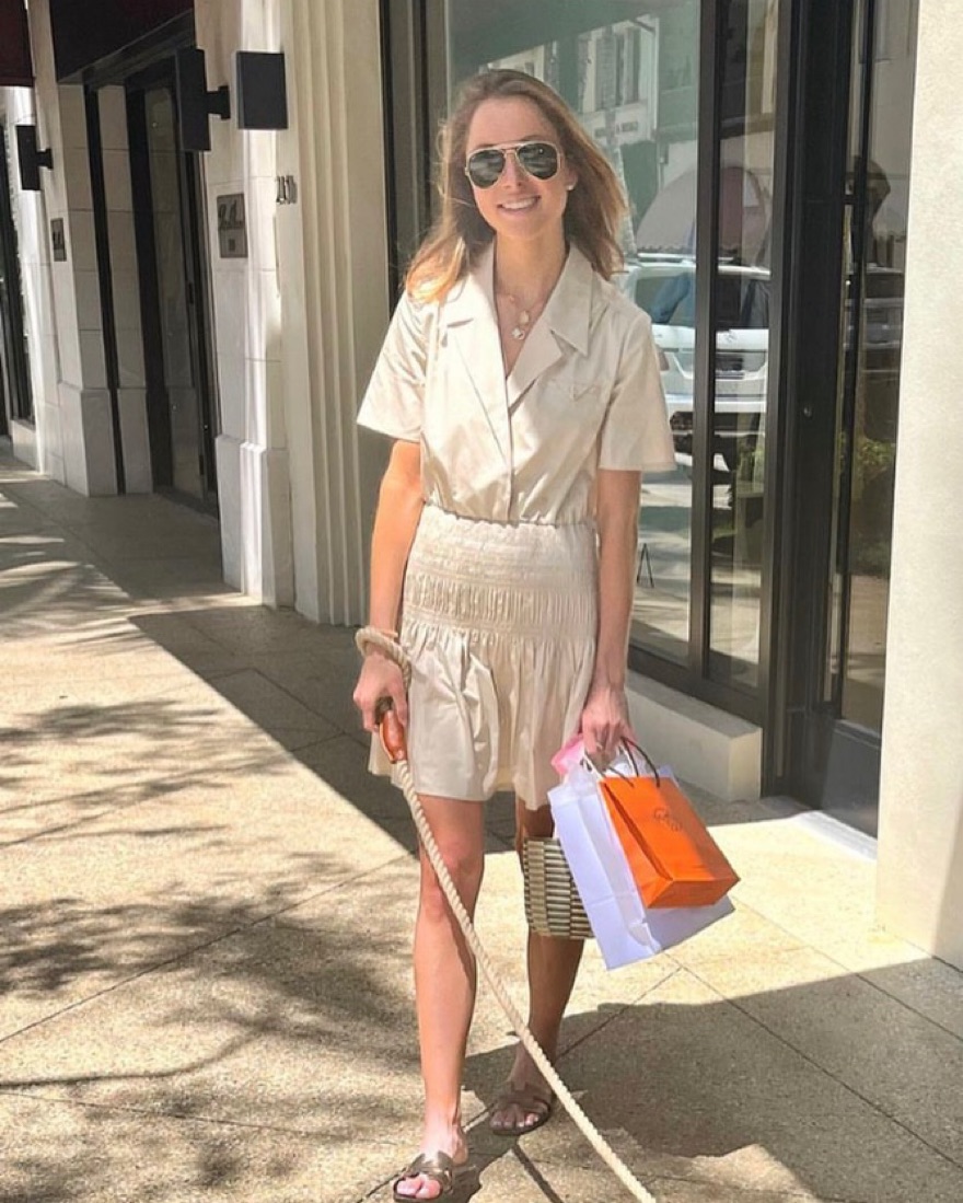 Self Portrait Cotton Mini Dress - Image 1