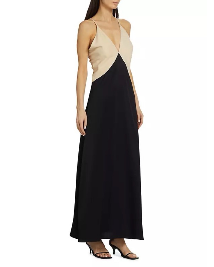 fitted lace wedding dress Scoop-neck sablé dress black – TOTEME main image 1