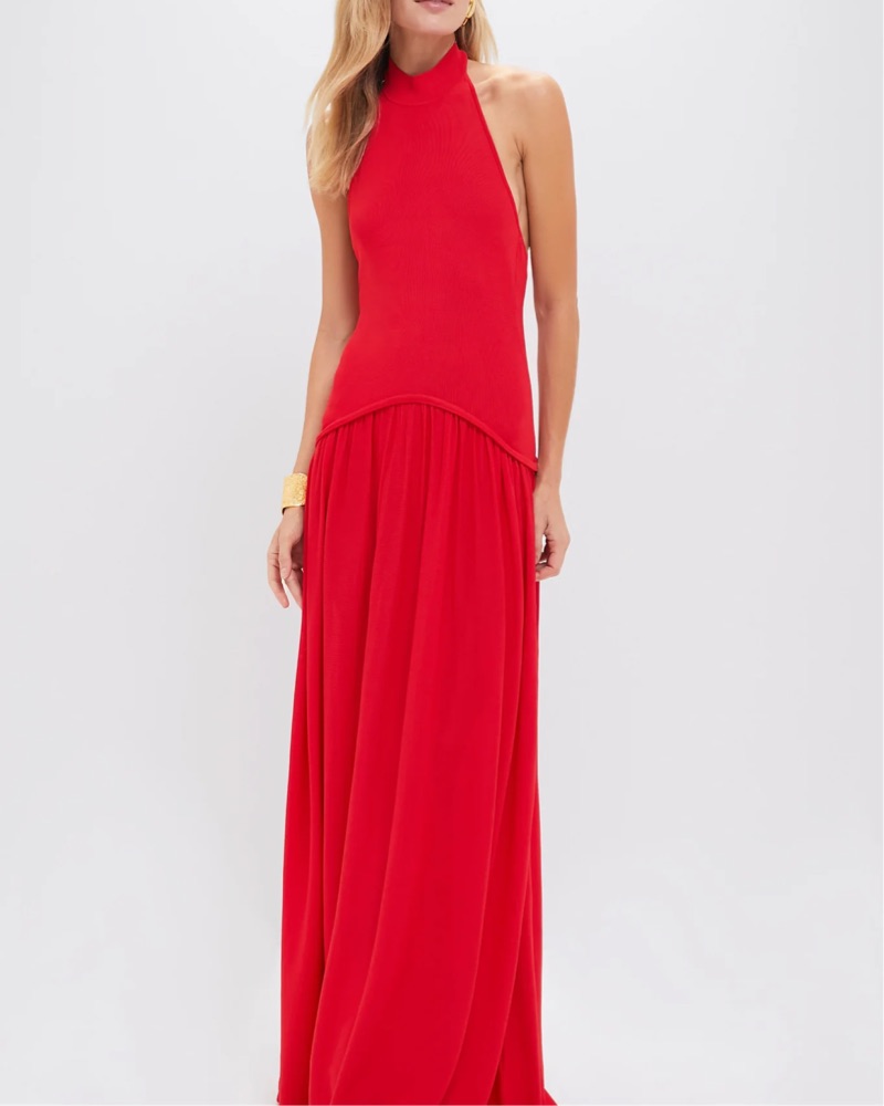 slim fit dress slacks Solid & Striped | The Halter Soglio Dress | S