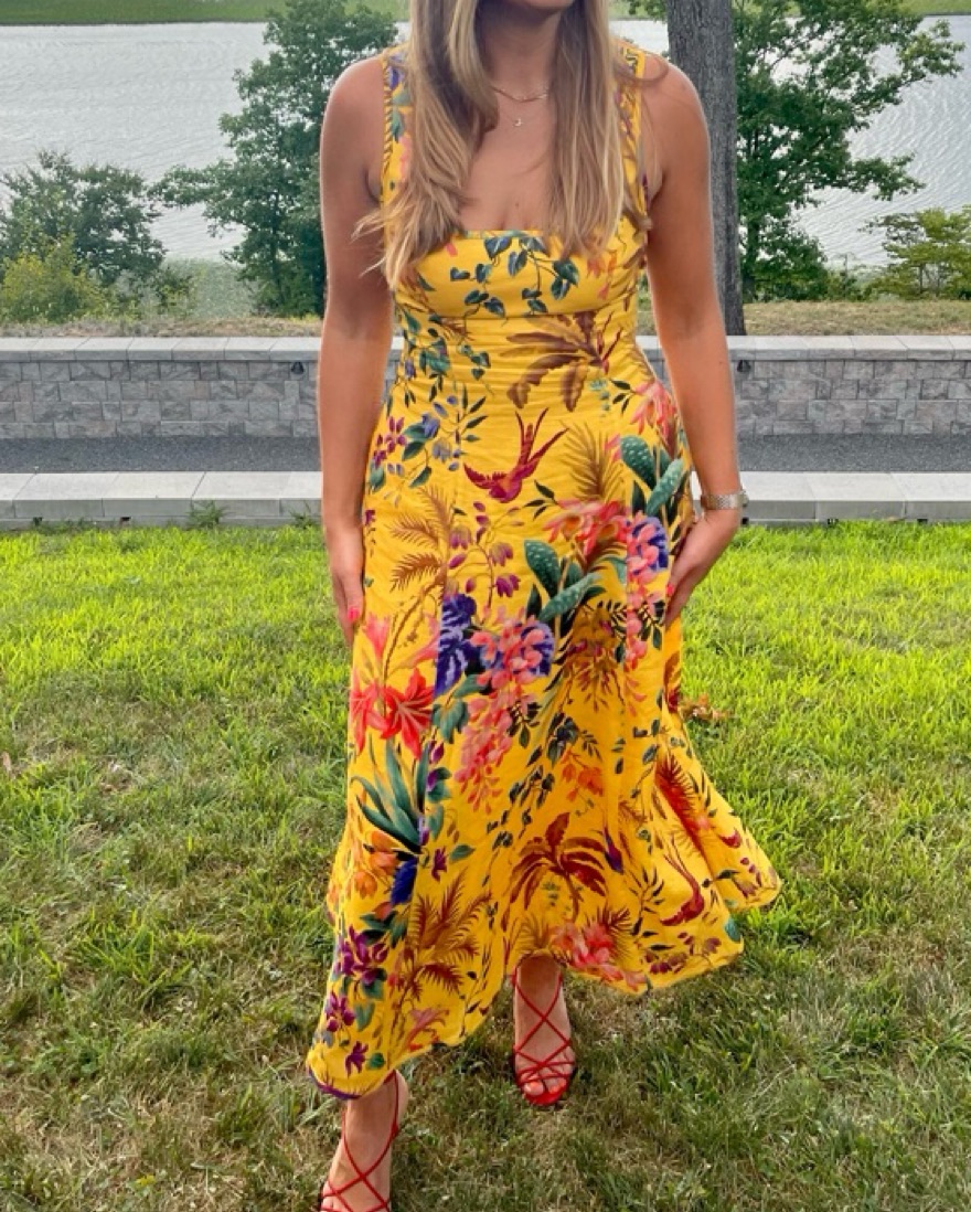 Yellow Linen Zimmerman Dress - m by Zimmermann - Pickle