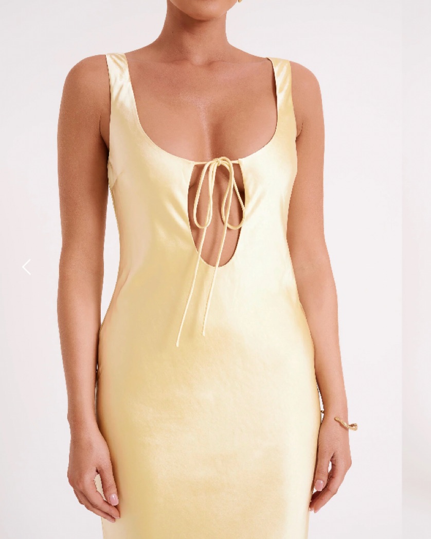 Meshki Keyhole Satin Maxi Dress  - Image 4