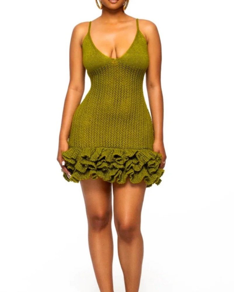Hanifa iggy Dress In Green by Hanifa - Pickle