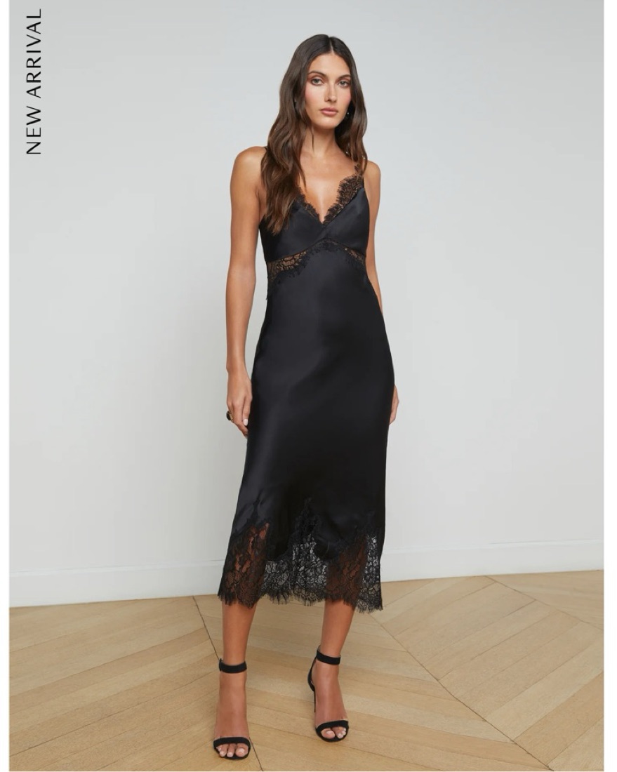 Lagence Scotly Silk Lace Dress by L'Agence - Pickle