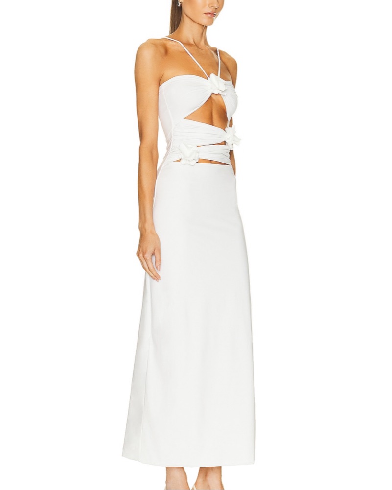 Chic White Cut-Out Maxi Dress by Maygel Coronel - Pickle
