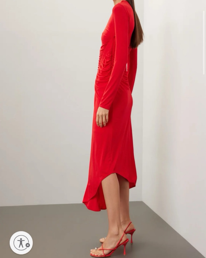 knee length dresses for ladies Women's Adeline Midi Dress in Wide Rib Knit Black, M , Crew Neck Black main image 0