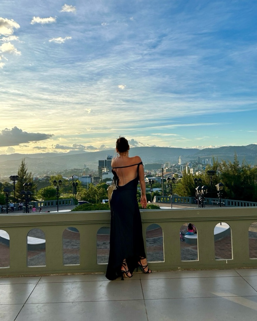 Meshki “Yvette” Black Asymmetrical Dress - Image 2