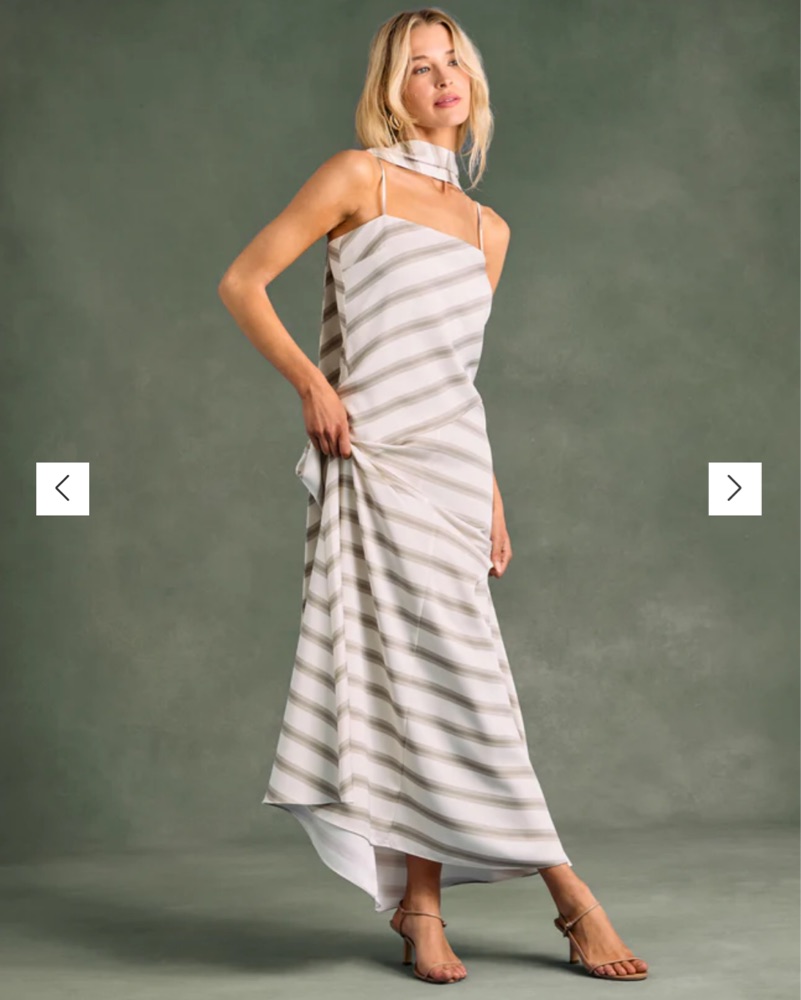 Kaia Satin Maxi Dress by Ser o Ya - Pickle
