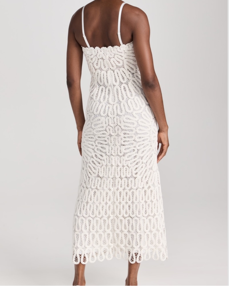 knee length dresses for ladies Elise Crochet Midi Dress – Blank Boutique Riyadh