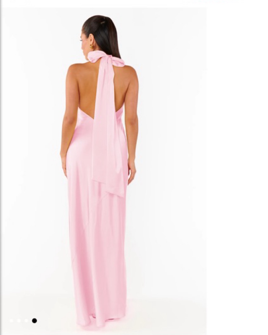Light Pink Halter Neck Dress - Image 3