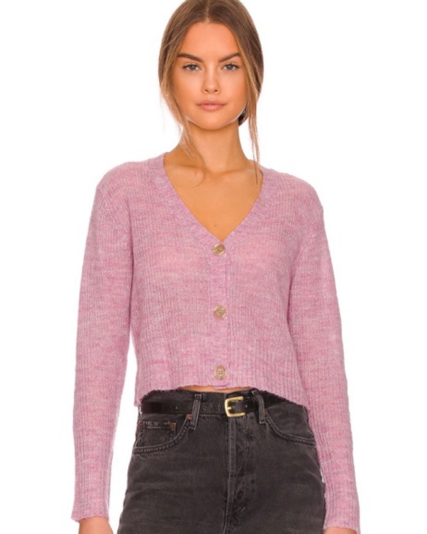 MONROW Pink Mohair Cardigan - Image 2