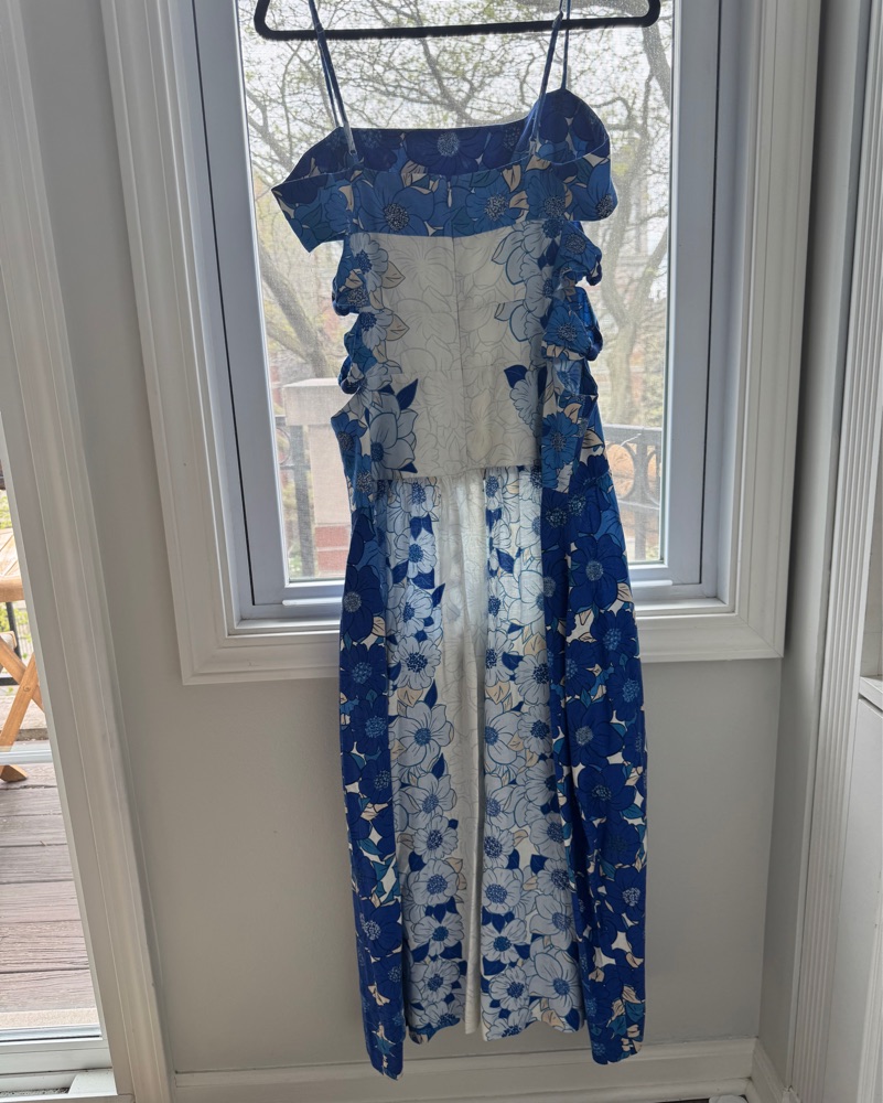 sachin and babi light blue dress GARDEN TAPESTRY Embroidered Midi Dress